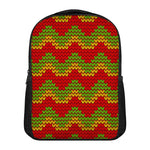 Knitted Reggae Pattern Print Casual Backpack