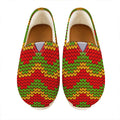 Knitted Reggae Pattern Print Casual Shoes
