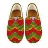 Knitted Reggae Pattern Print Casual Shoes