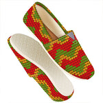 Knitted Reggae Pattern Print Casual Shoes