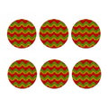Knitted Reggae Pattern Print Coaster Set