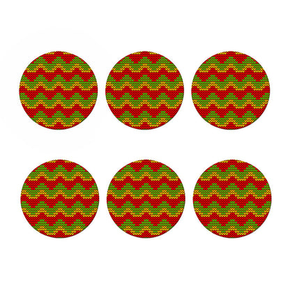 Knitted Reggae Pattern Print Coaster Set