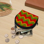 Knitted Reggae Pattern Print Coin Purse