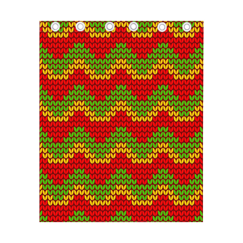 Knitted Reggae Pattern Print Curtain