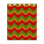 Knitted Reggae Pattern Print Curtain