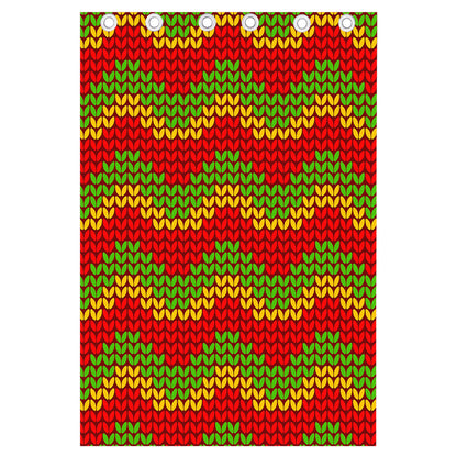 Knitted Reggae Pattern Print Curtain