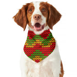 Knitted Reggae Pattern Print Dog Bandana