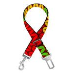 Knitted Reggae Pattern Print Dog Seat Belt
