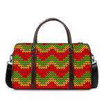 Knitted Reggae Pattern Print Duffle Bag