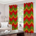 Knitted Reggae Pattern Print Extra Wide Grommet Curtains