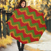 Knitted Reggae Pattern Print Foldable Umbrella