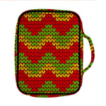 Knitted Reggae Pattern Print Front Pocket Bible Bag