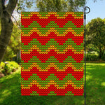 Knitted Reggae Pattern Print Garden Flag
