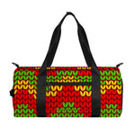 Knitted Reggae Pattern Print Gym Bag