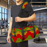 Knitted Reggae Pattern Print Gym Bag