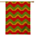 Knitted Reggae Pattern Print House Flag