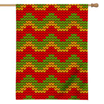 Knitted Reggae Pattern Print House Flag
