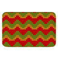 Knitted Reggae Pattern Print Indoor Door Mat