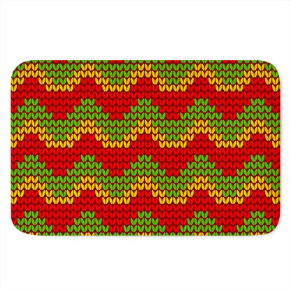 Knitted Reggae Pattern Print Indoor Door Mat