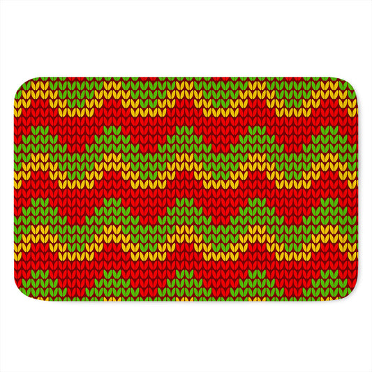 Knitted Reggae Pattern Print Indoor Door Mat