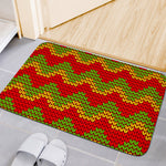 Knitted Reggae Pattern Print Indoor Door Mat
