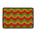 Knitted Reggae Pattern Print Kitchen Mat