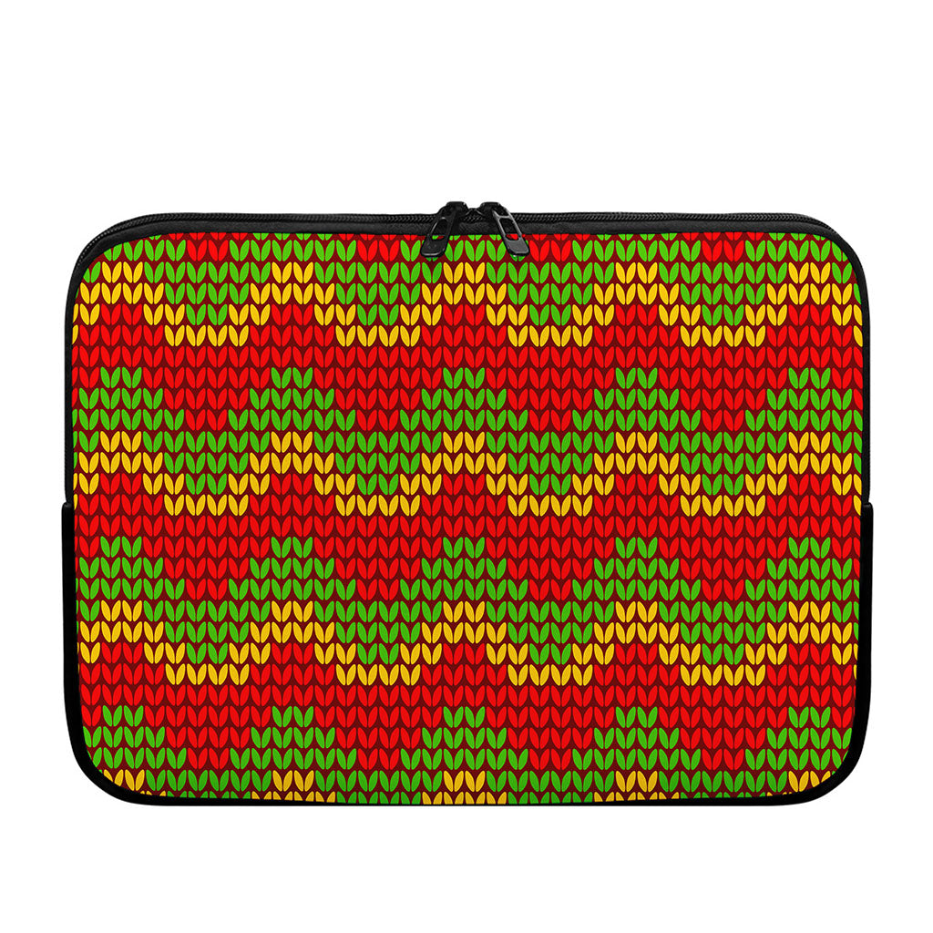 Knitted Reggae Pattern Print Laptop Sleeve