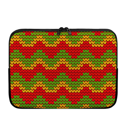 Knitted Reggae Pattern Print Laptop Sleeve