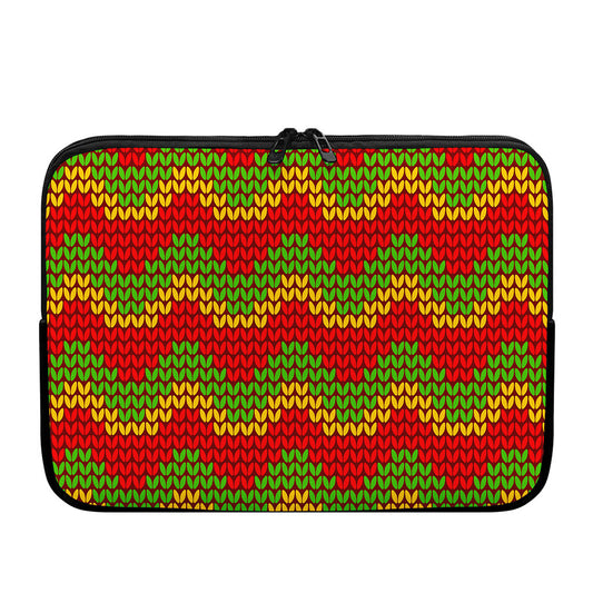 Knitted Reggae Pattern Print Laptop Sleeve