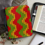 Knitted Reggae Pattern Print Leather Bible Cover
