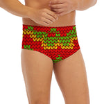Knitted Reggae Pattern Print Men's Briefs