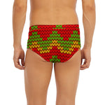 Knitted Reggae Pattern Print Men's Briefs