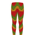 Knitted Reggae Pattern Print Men's Leggings