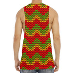 Knitted Reggae Pattern Print Men's Muscle Tank Top