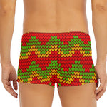 Knitted Reggae Pattern Print Men's Short Boxer Briefs