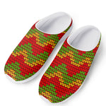 Knitted Reggae Pattern Print Mesh Casual Shoes