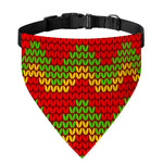 Knitted Reggae Pattern Print Over The Collar Dog Bandana