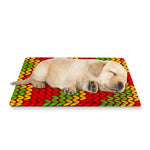 Knitted Reggae Pattern Print Pet Cooling Mat Cover
