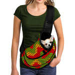 Knitted Reggae Pattern Print Pet Sling Carrier