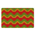 Knitted Reggae Pattern Print Polyester Doormat