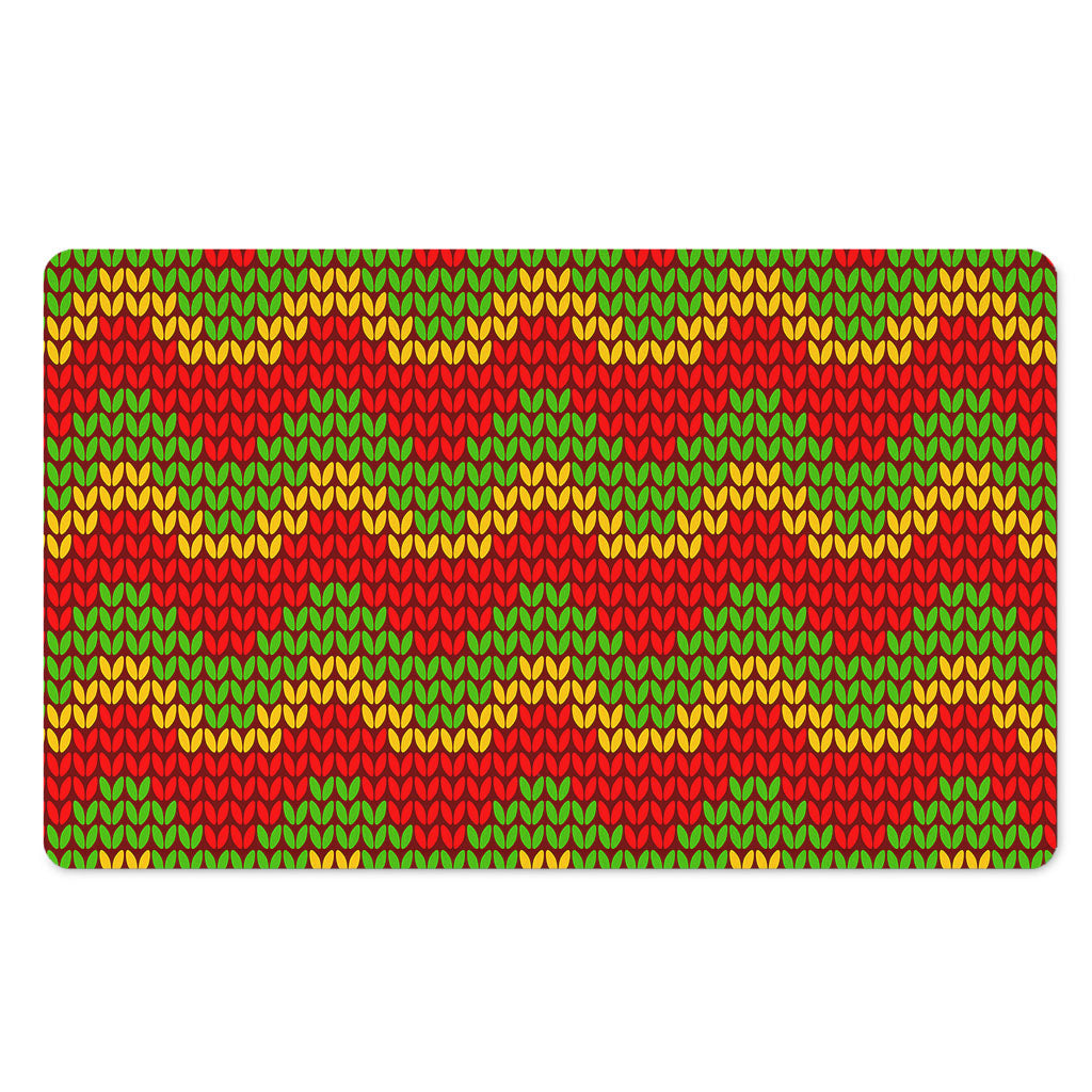 Knitted Reggae Pattern Print Polyester Doormat