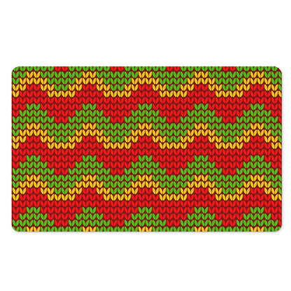 Knitted Reggae Pattern Print Polyester Doormat