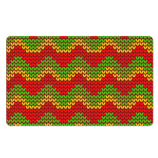Knitted Reggae Pattern Print Polyester Doormat