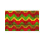 Knitted Reggae Pattern Print Polyester Flag