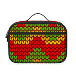 Knitted Reggae Pattern Print Portable Lunch Bag