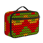 Knitted Reggae Pattern Print Portable Lunch Bag