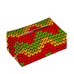 Knitted Reggae Pattern Print Rectangle Tissue Box Cover
