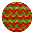 Knitted Reggae Pattern Print Round Blanket