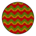 Knitted Reggae Pattern Print Round Floor Mat