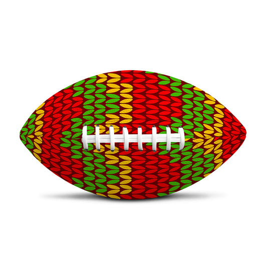 Knitted Reggae Pattern Print Rugby Ball